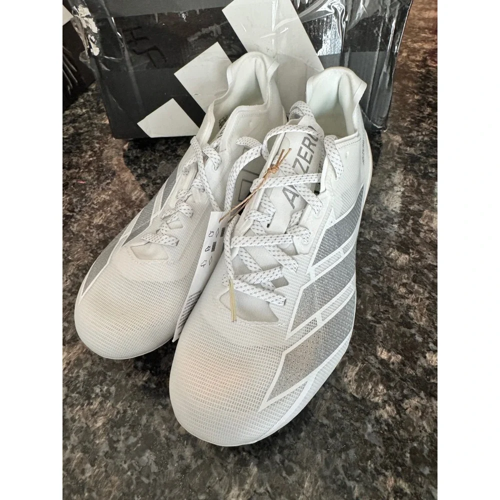 Adidas Adizero Electric Football Cleats White Silver‎ IE6286 Mens 8.5 NEW